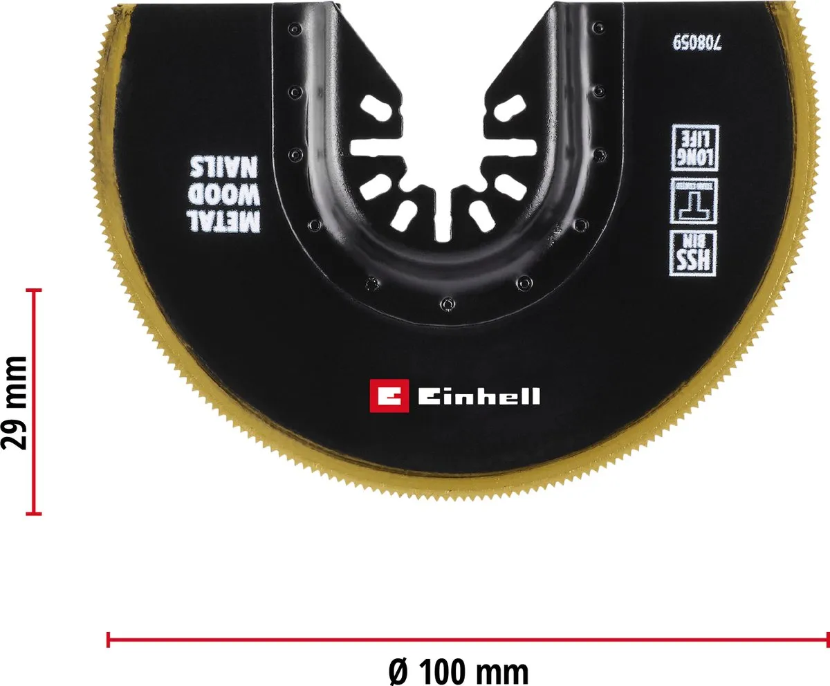 Einhell 708059 Bimetaal Invalzaagblad 100mm - Titaniumcoating