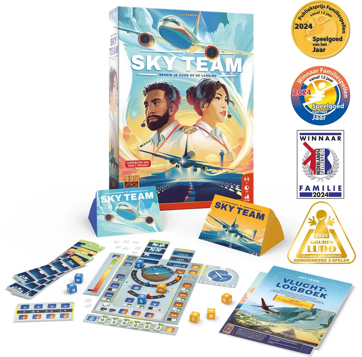 999 Games Sky Team Bordspel - 2 Spelers - Coöperatief - NL - afbeelding 6 van 6