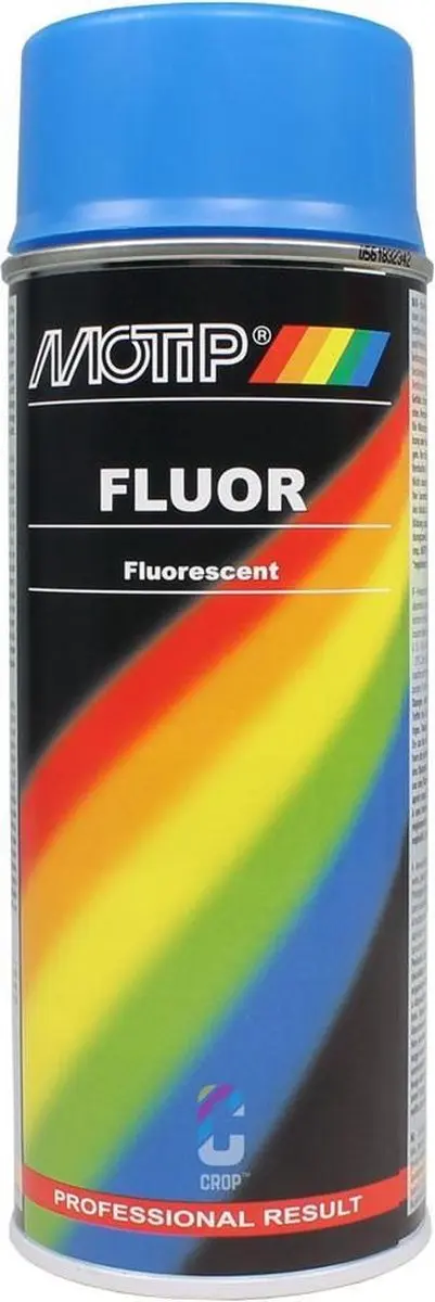 MoTip Fluor Verf BLAUW spuitbus 400ml