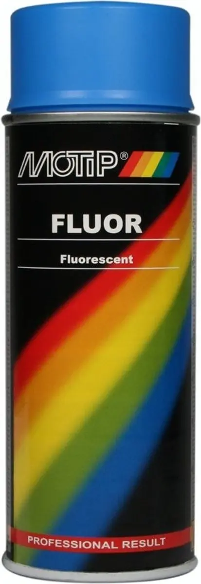 Motip Fluor Verf Spuitbus 400ml - Blauw