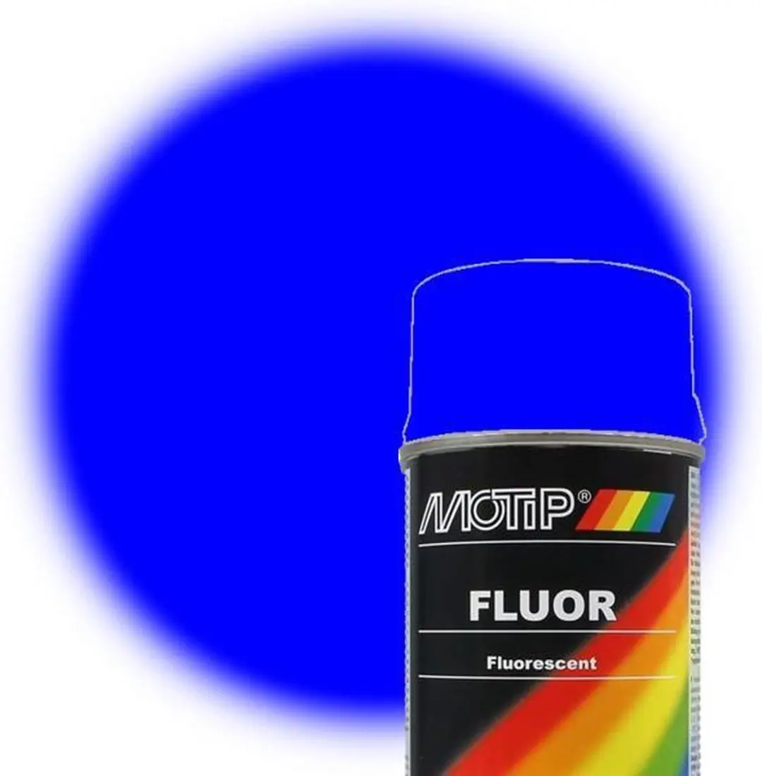 Motip Fluor Verf Spuitbus 400ml - Blauw