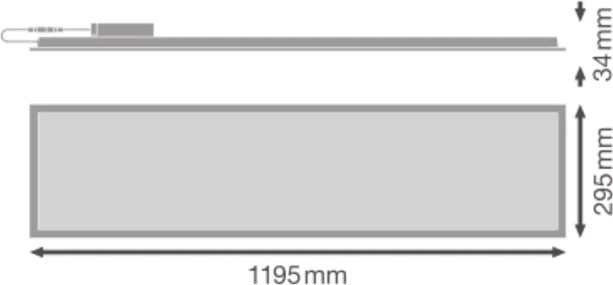 LEDVANCE LED Paneel Compact Aluminium 33W 3630lm - 120x30cm