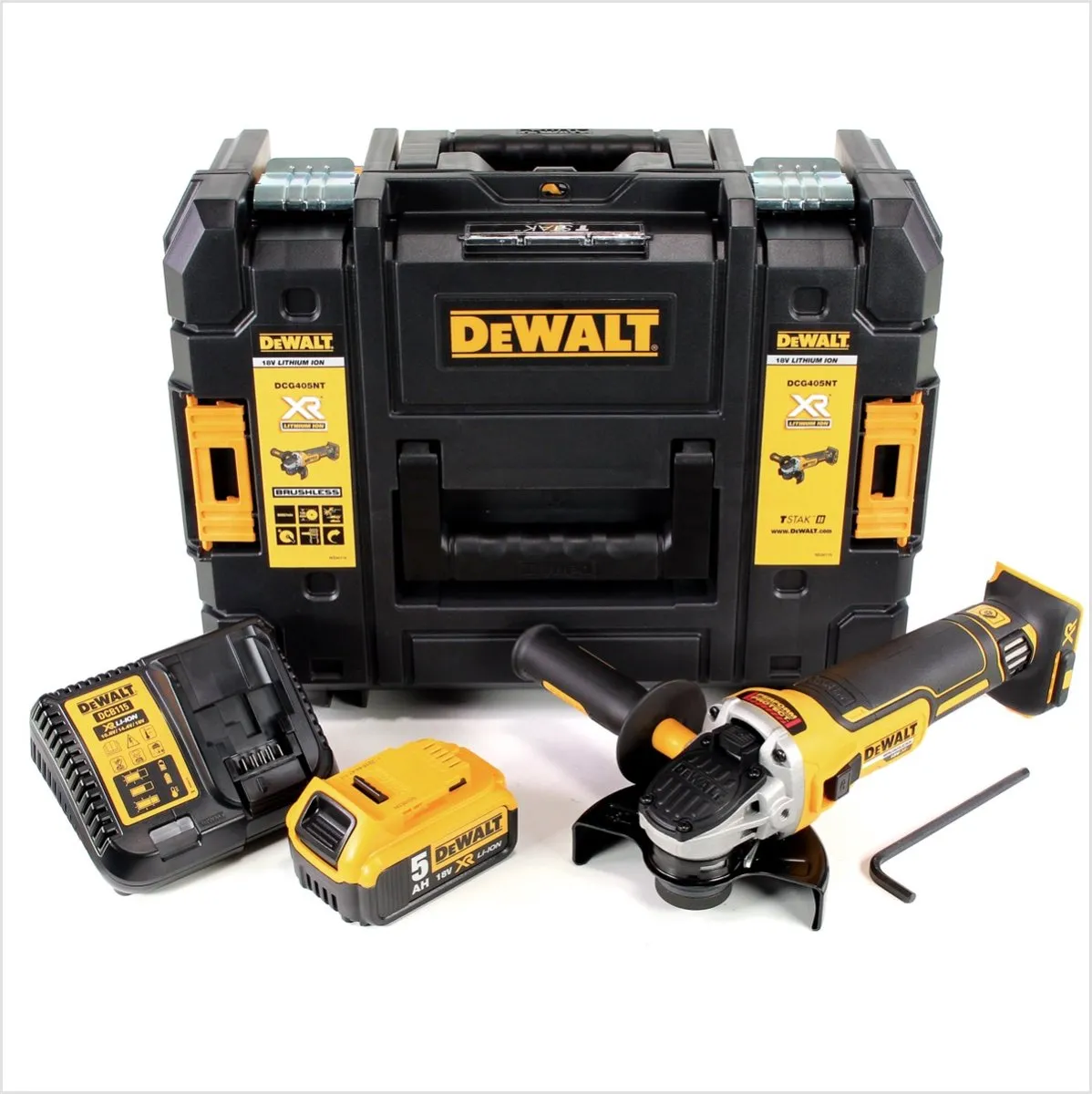 DeWalt DCG 405 P1 Haakse Slijper 18V 125mm - Borstelloos - 5,0Ah - afbeelding 5 van 5