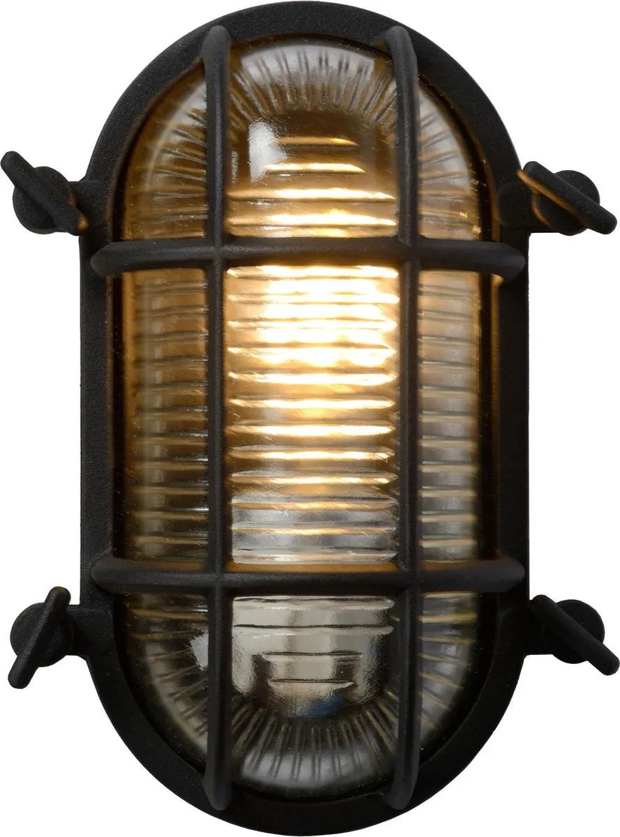 Lucide Dudley Wandlamp E27 IP65 - Zwart