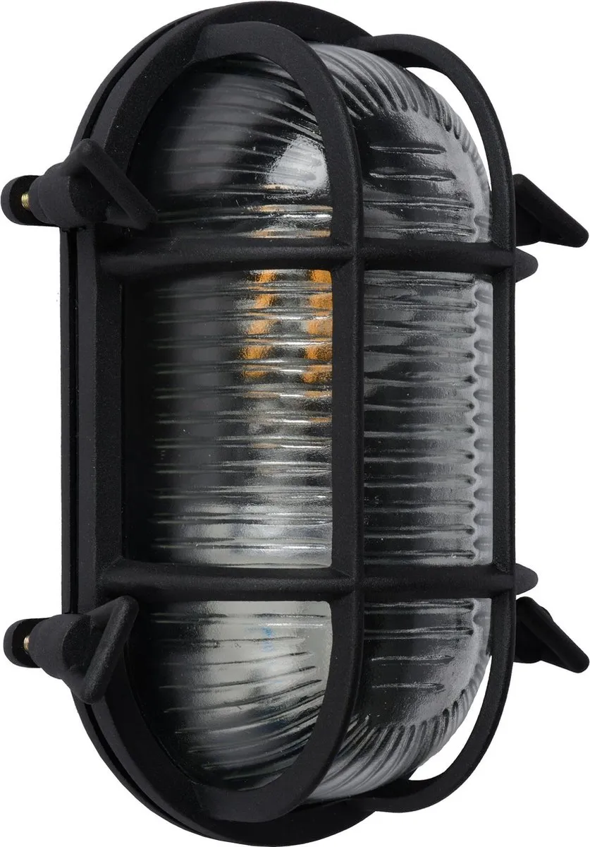 Lucide Dudley Wandlamp E27 IP65 - Zwart