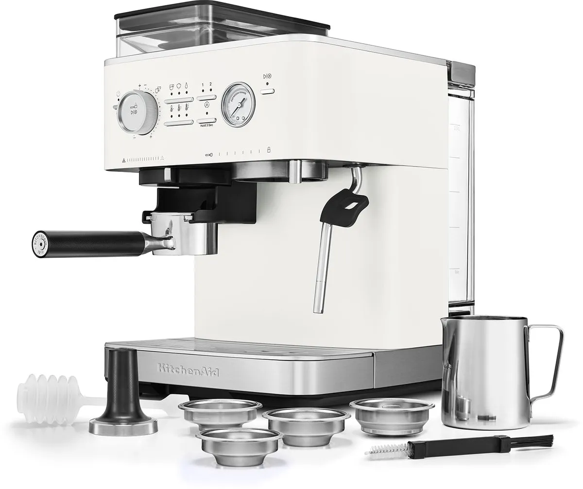 KitchenAid 5KES6551ESX Halfautomatische Espressomachine - Porcelain White - afbeelding 2 van 6
