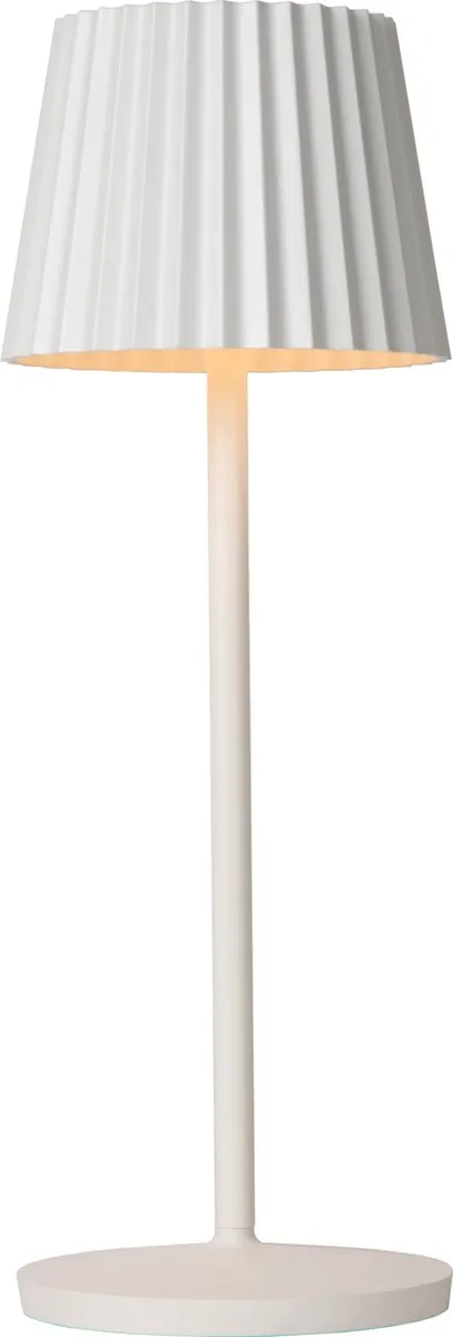 Lucide Justine Oplaadbare Tafellamp - Wit - IP54 - 2700K