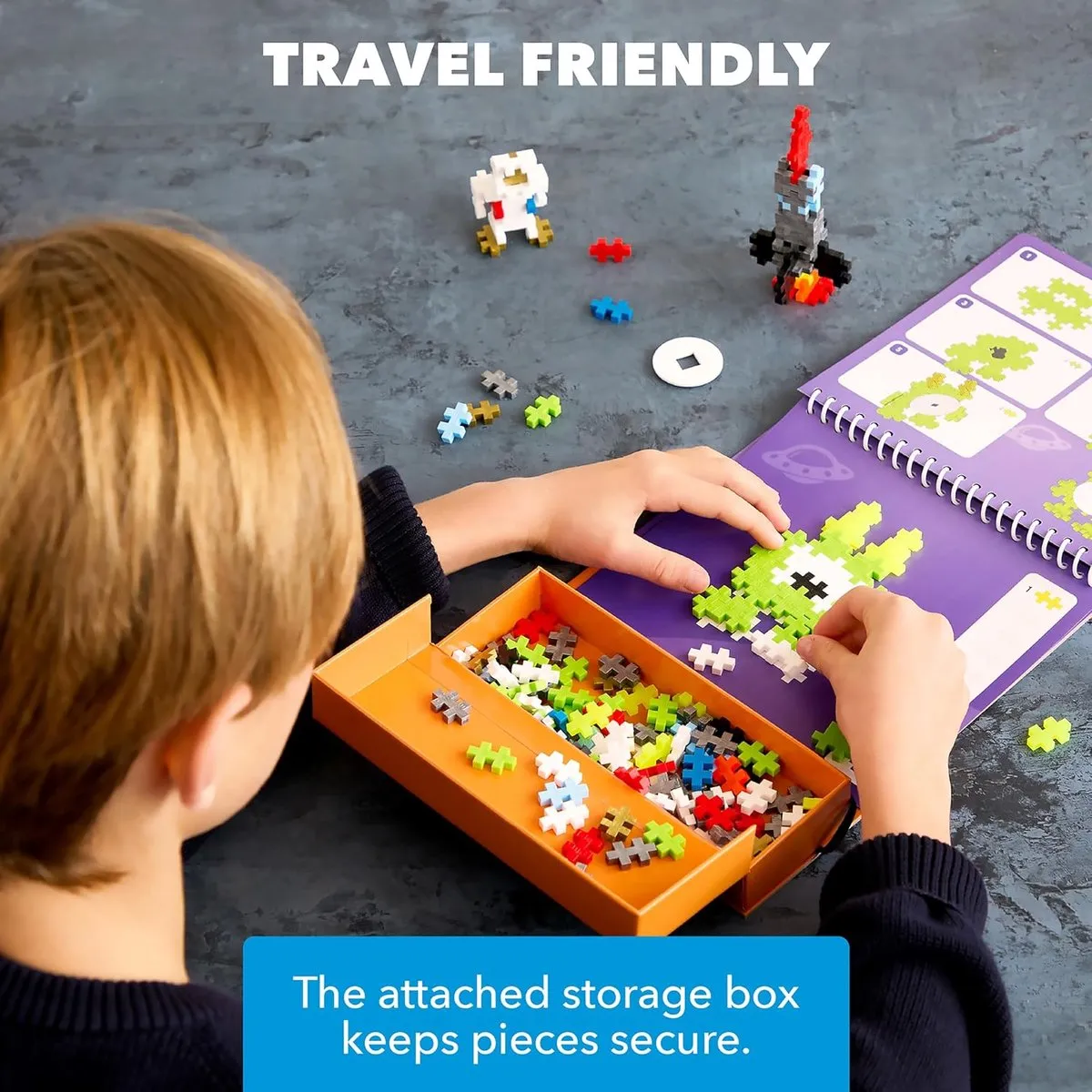 Plus-Plus Activity Pad Ruimte 3989 - 125 Stuks - Paars