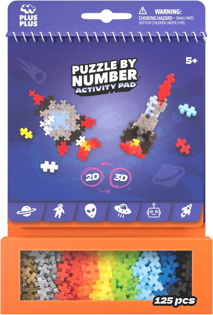 Plus-Plus Activity Pad Ruimte 3989 - 125 Stuks - Paars