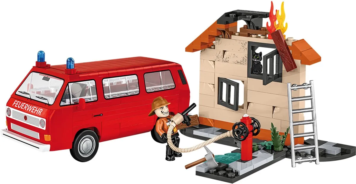 Cobi VW T3 Brandweer 24635 - 240 Stukken - Rood