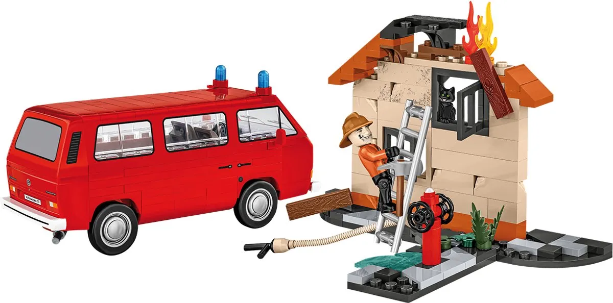 Cobi VW T3 Brandweer 24635 - 240 Stukken - Rood