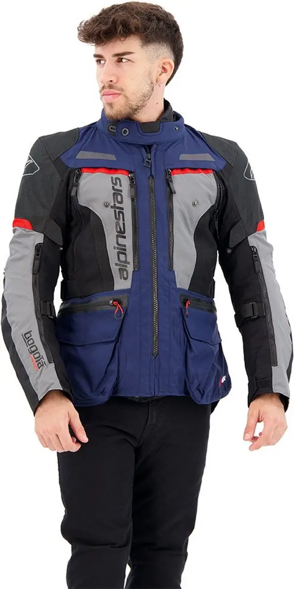 Alpinestars Bogotá Pro Drystar Jas - 2XL - Donkerblauw/Zwart/Rood