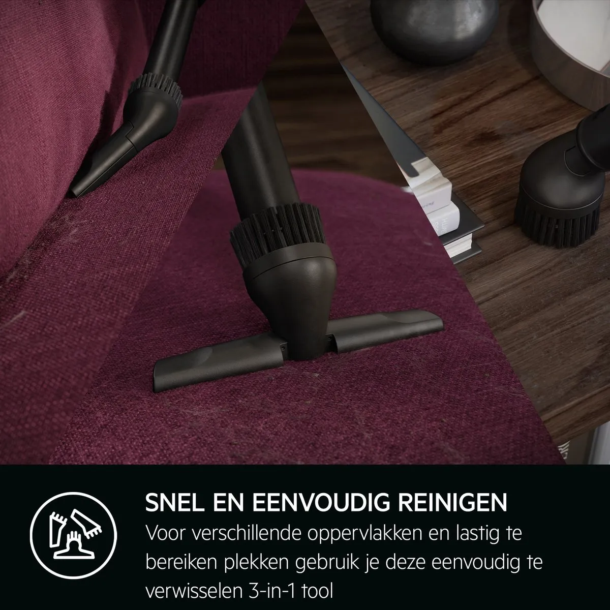 AEG AB61C3CR Stofzuiger - 750W - 3,5L - Rood/Zwart