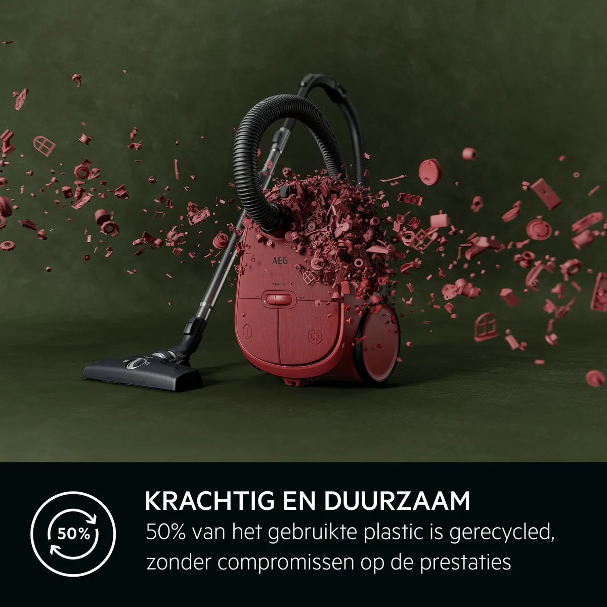 AEG AB61C3CR Stofzuiger - 750W - 3,5L - Rood/Zwart