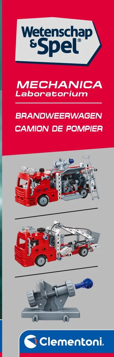 Clementoni Mechanica Brandweerwagen Kit 120 Onderdelen - Rood