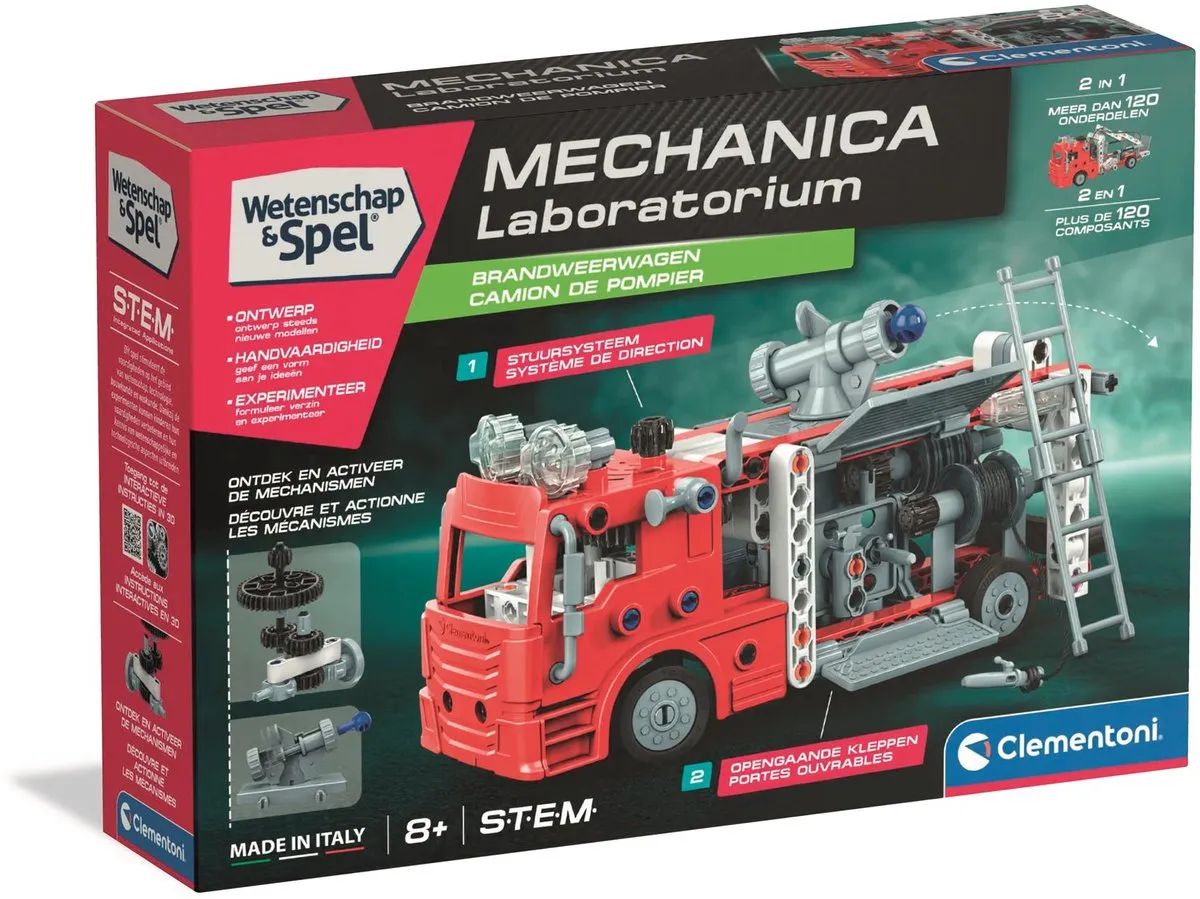 Clementoni Mechanica Brandweerwagen Kit 120 Onderdelen