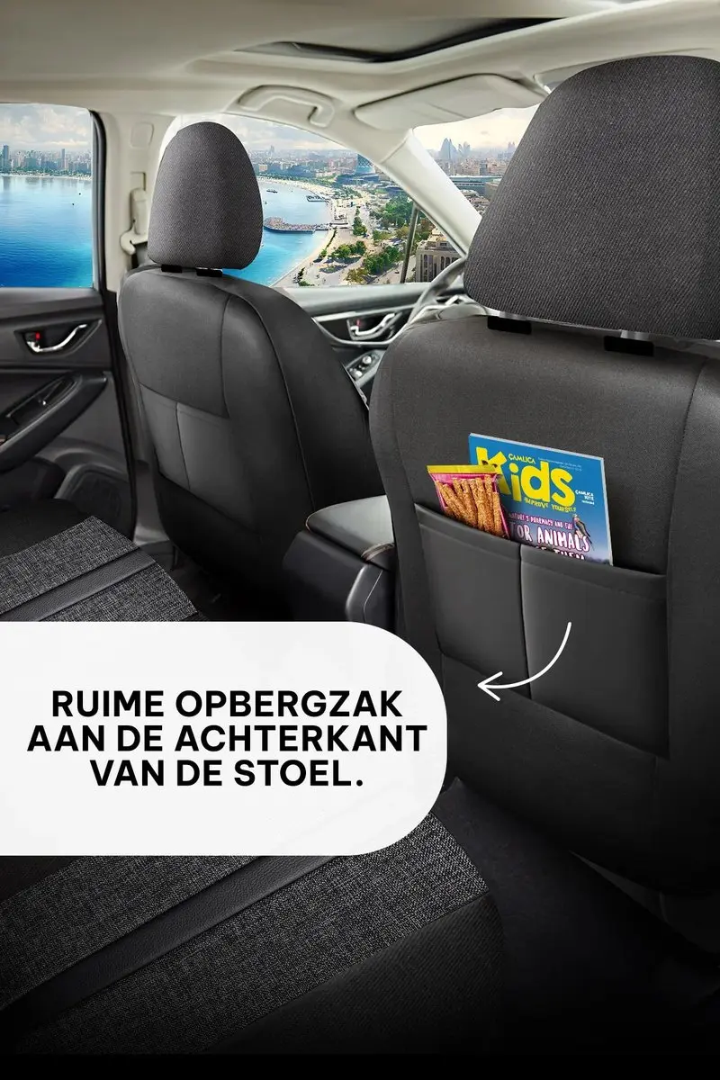 Panda Stoelhoezen Land Rover Discovery Sevilla Antraciet/Blauw - Voorstoelenset