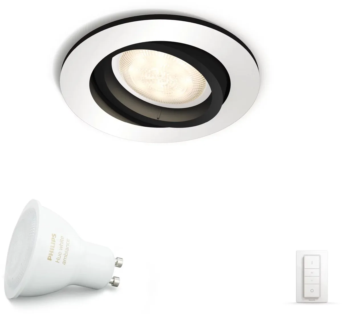 Philips Hue Milliskin Inbouwspot GU10 - Aluminium - 6W