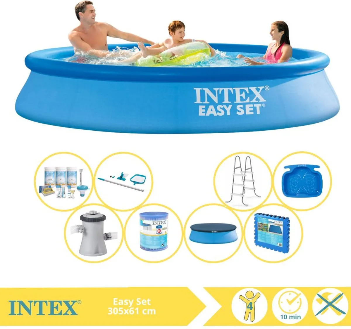 Intex Easy Set 28116NP Opblaaszwembad 305x61cm