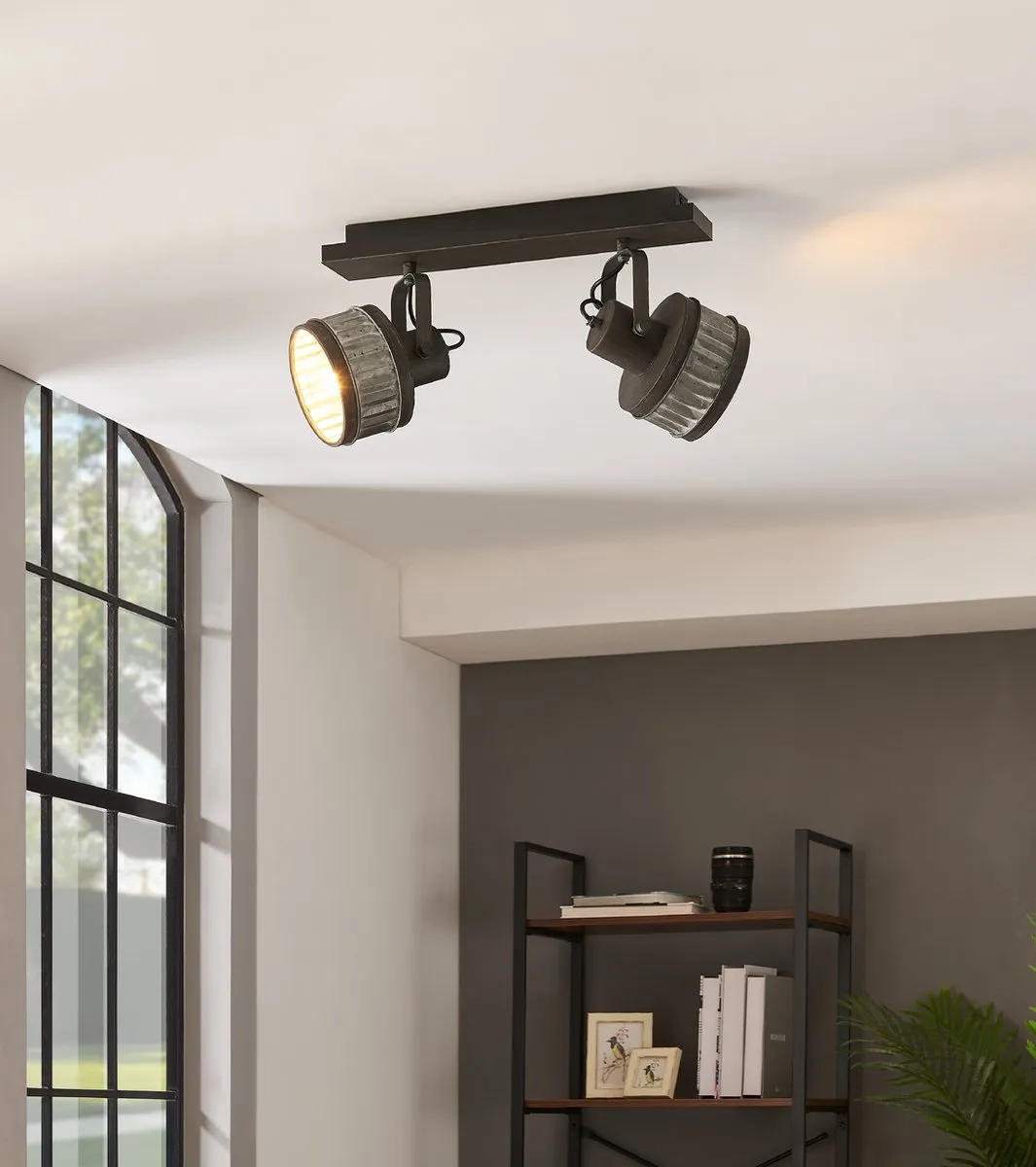 Eglo Turrock Wandlamp/Plafondlamp E27 47,5cm - Grijs
