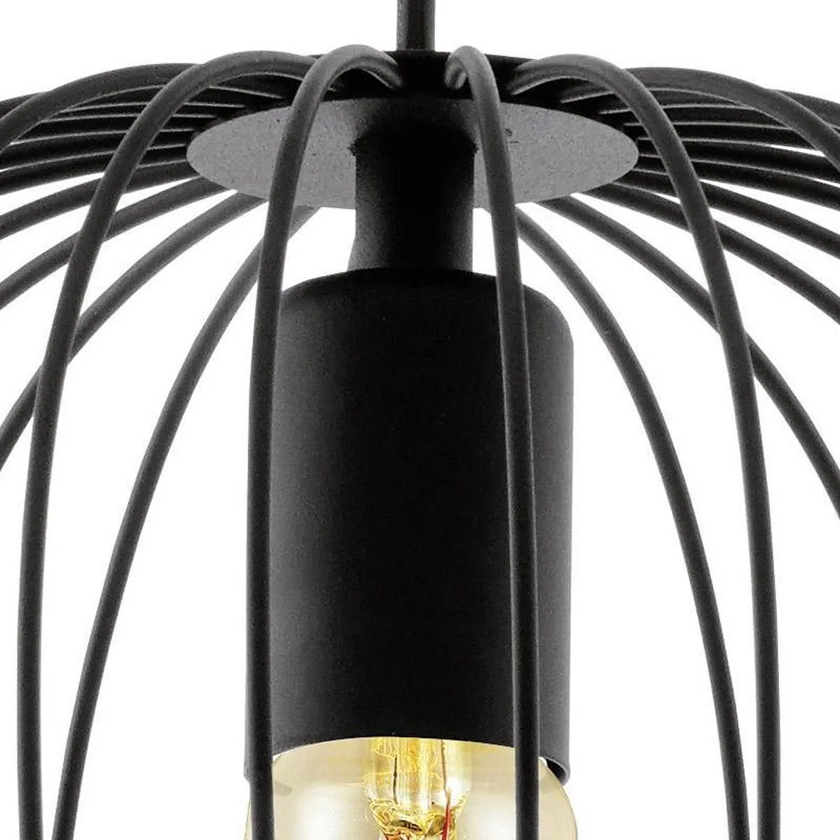 Eglo Newtown Hanglamp E27 - Ø28cm - Zwart