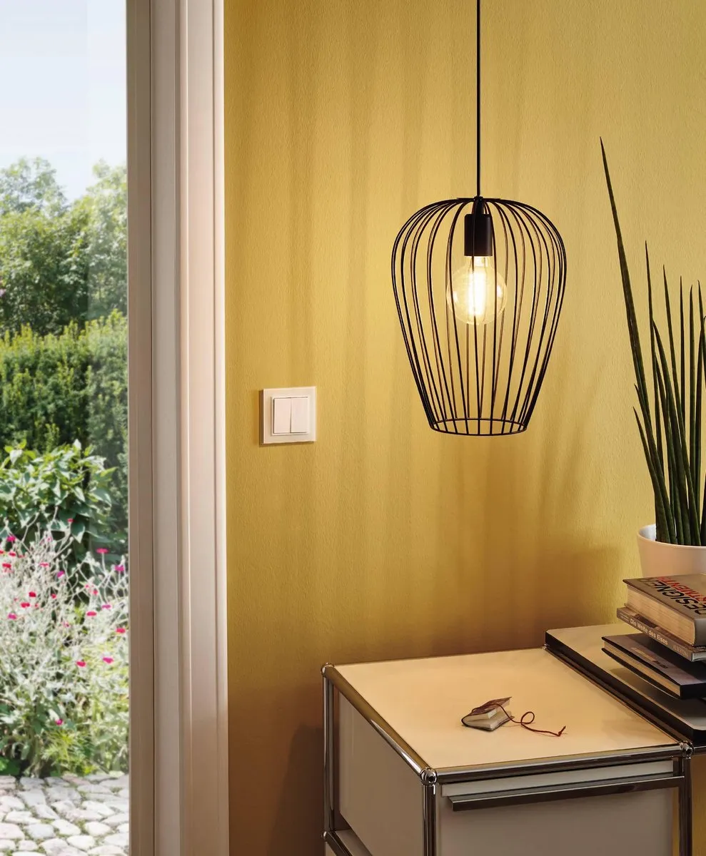 Eglo Newtown Hanglamp E27 - Ø28cm - Zwart - afbeelding 6 van 6