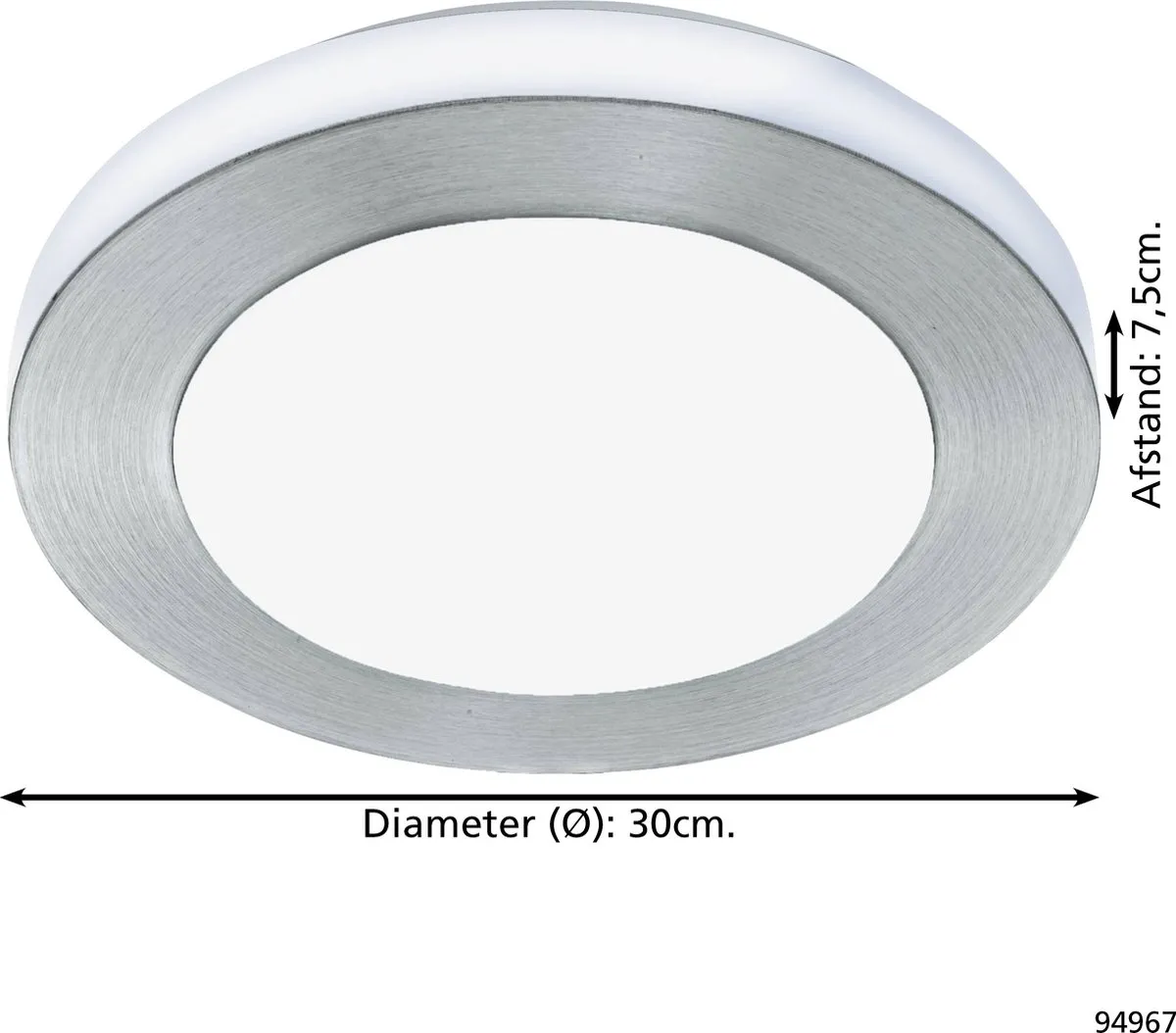 Eglo Batholino Led Carpi Wandlamp 1 Licht Ø30cm - Wit - afbeelding 6 van 6