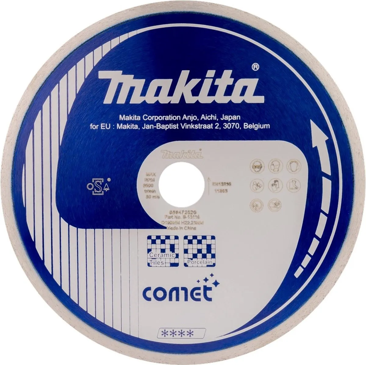 Makita B-13116 Diamantschijf 180mm - 22,23mm as - afbeelding 2 van 2