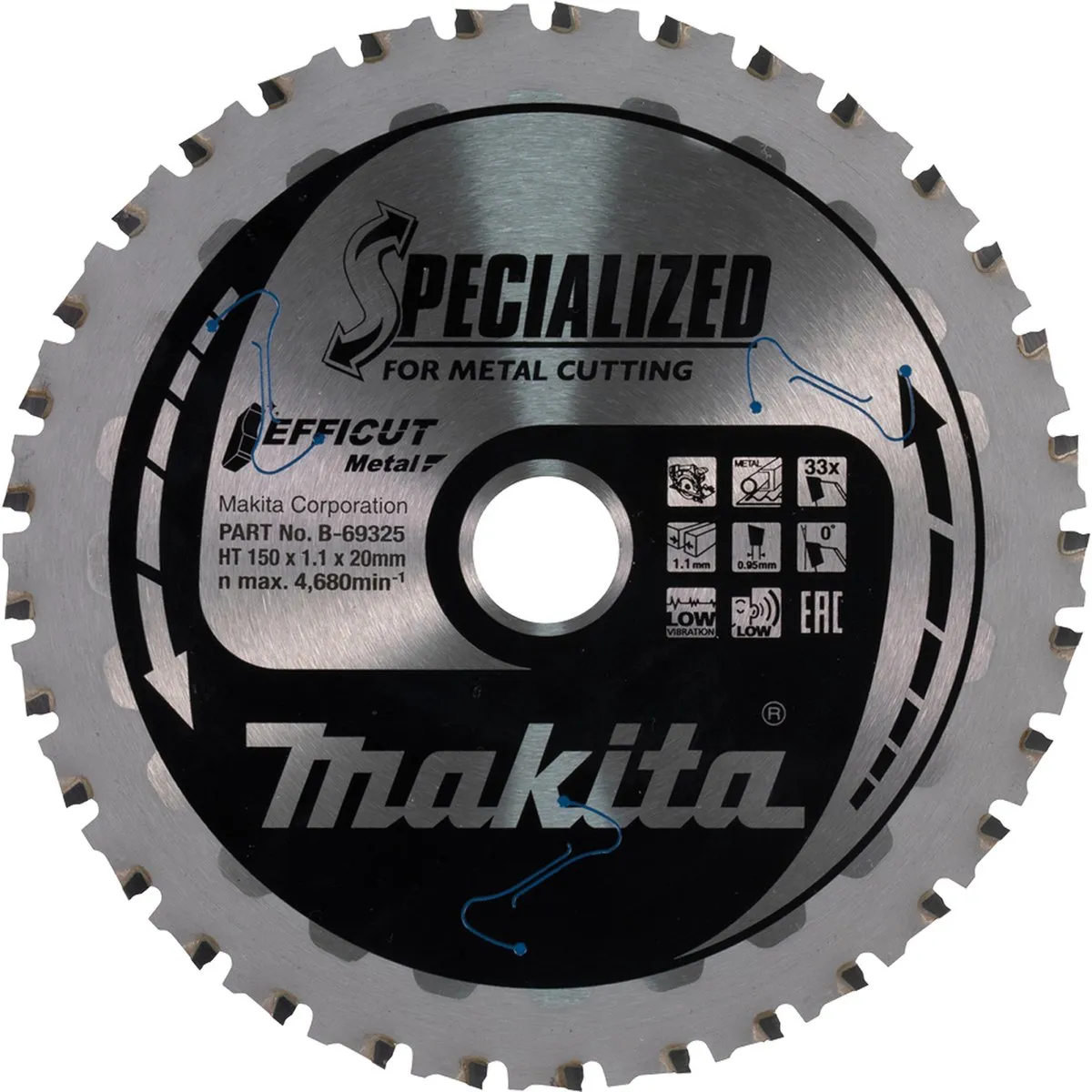 Makita B-69288 Cirkelzaagblad Staal 150mm