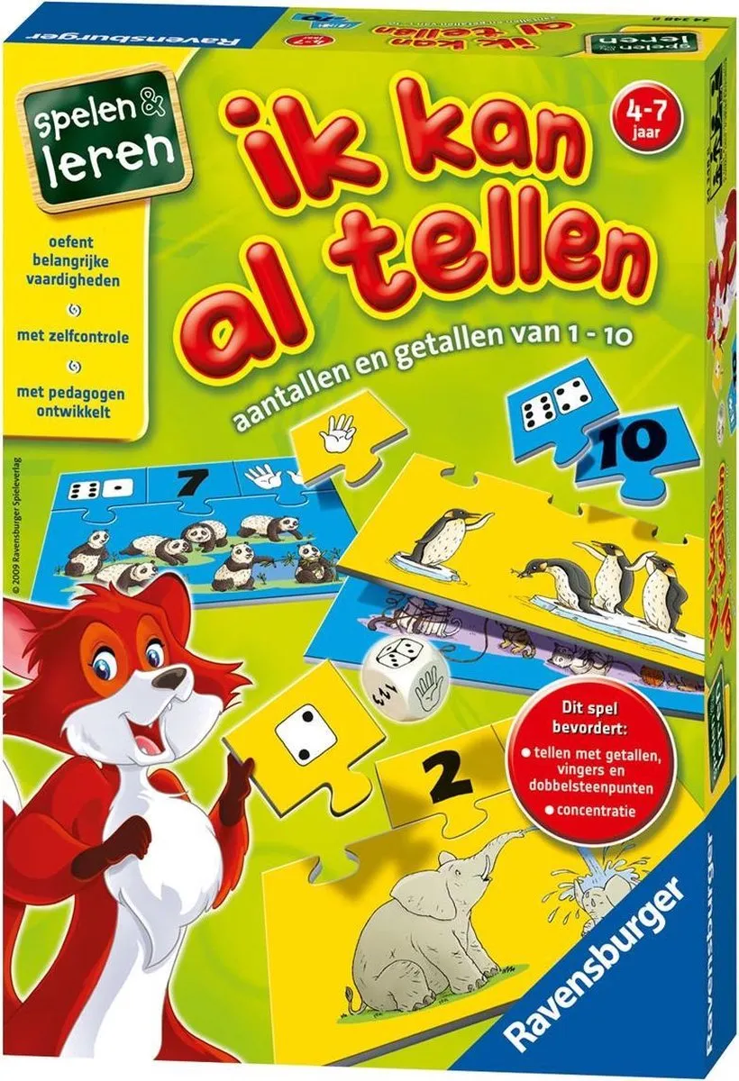 Ravensburger Ik kan al tellen! Leerspel - 30 Puzzels - afbeelding 6 van 6