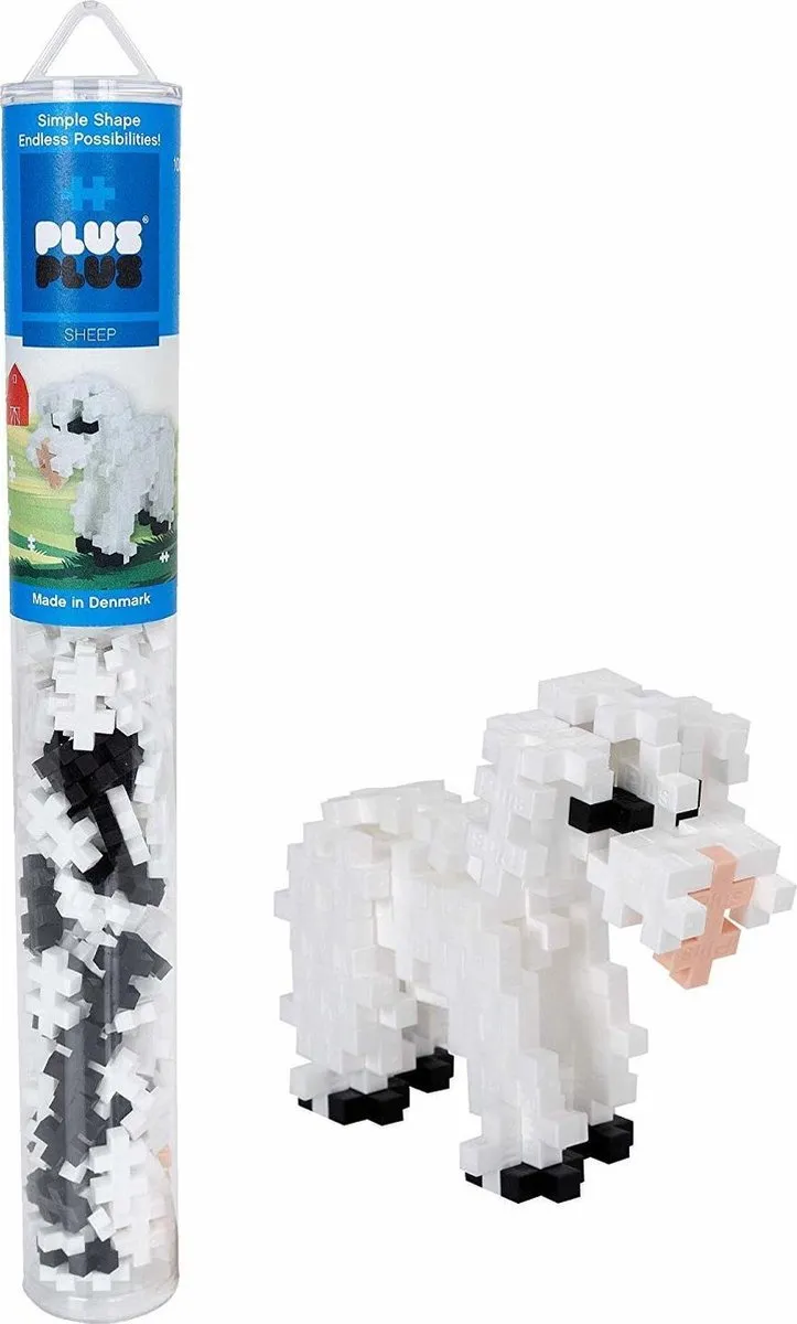 Plus-Plus Mini Basic Schaap 100 Stuks - afbeelding 3 van 3