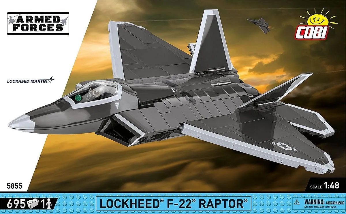 Cobi Lockheed F-22 Raptor COBI-5855 - 695 Onderdelen - Meerkleurig - afbeelding 6 van 6
