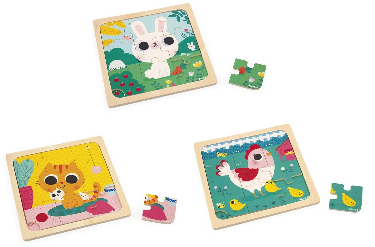 Janod Dierenthema Puzzelset 27 Stuks