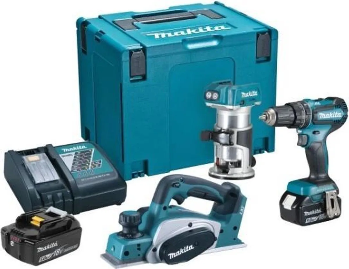 Makita DLX3116TJ Combiset 18V 5.0Ah - 2 Accu's - afbeelding 3 van 6