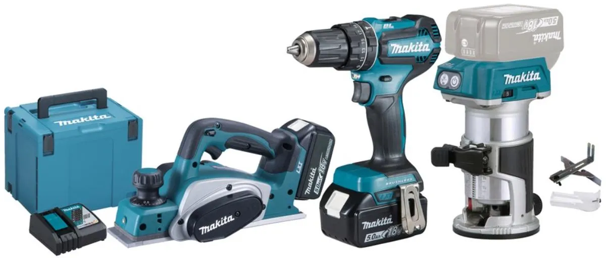 Makita DLX3116TJ Combiset 18V 5.0Ah - 2 Accu's - afbeelding 2 van 6