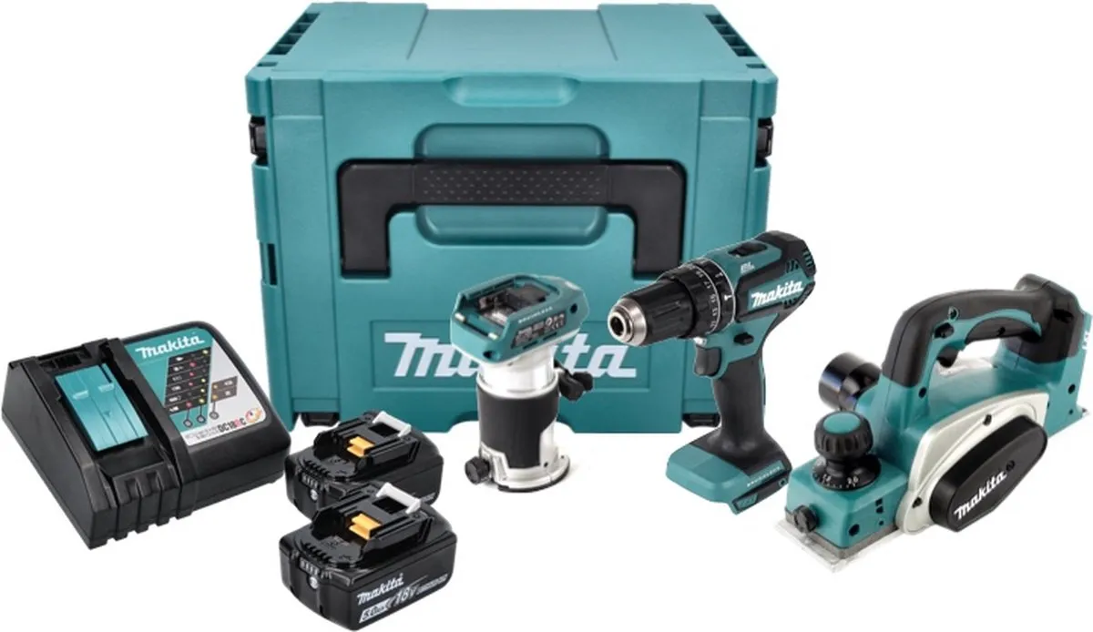 Makita DLX3116TJ Combiset 18V 5.0Ah - 2 Accu's - afbeelding 4 van 6