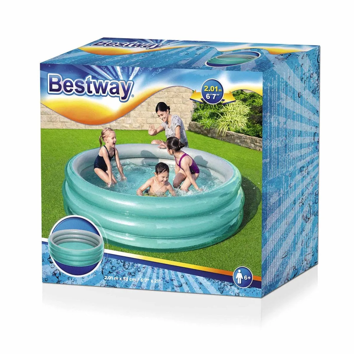 Bestway Kinderzwembad Big Metallic 201cm Blauw