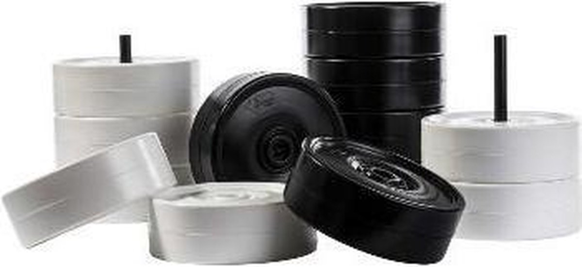 Rolly Toys Damstenen Groot Wit/zwart 25 Cm 24-delig