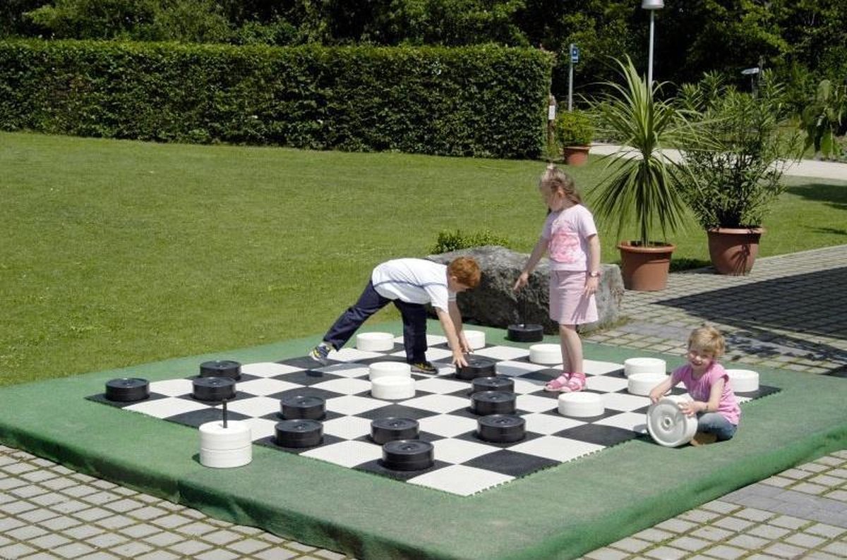 Rolly Toys Damstenen Groot Wit/zwart 25 Cm 24-delig