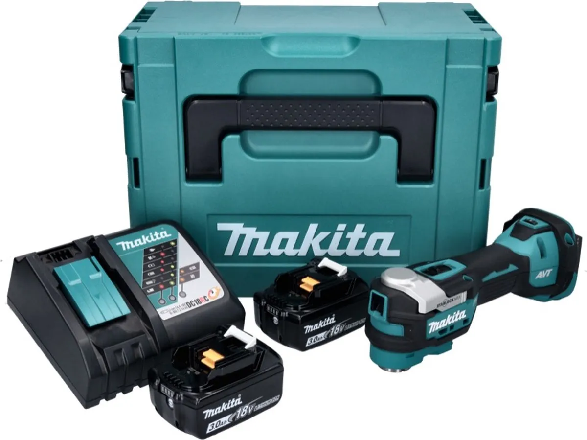 Makita DTM52RFJ Multifunctioneel Gereedschap 18V Starlock Max - 2x 3,0Ah Accu + Oplader