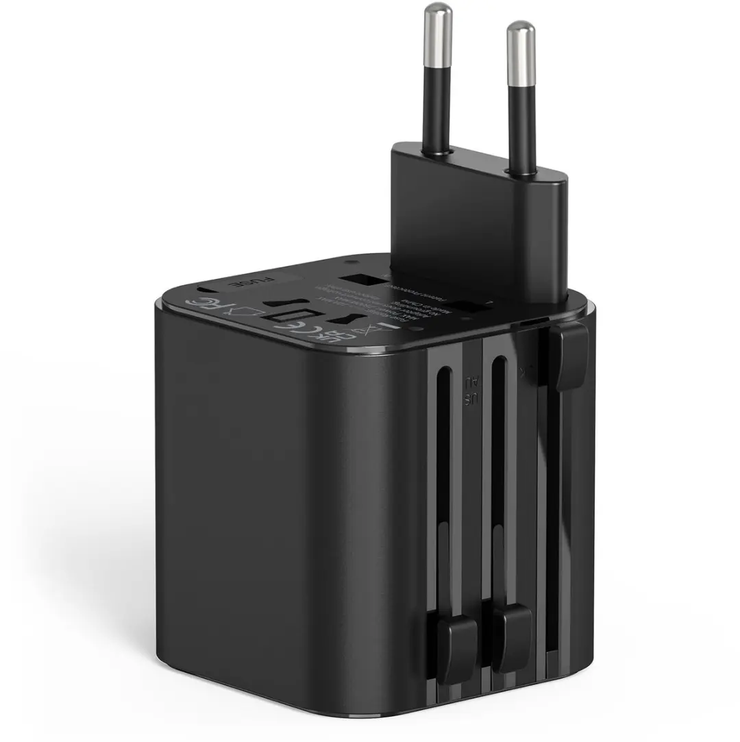 WiWu 14430 Universele Adapter 25W - Zwart - afbeelding 6 van 6
