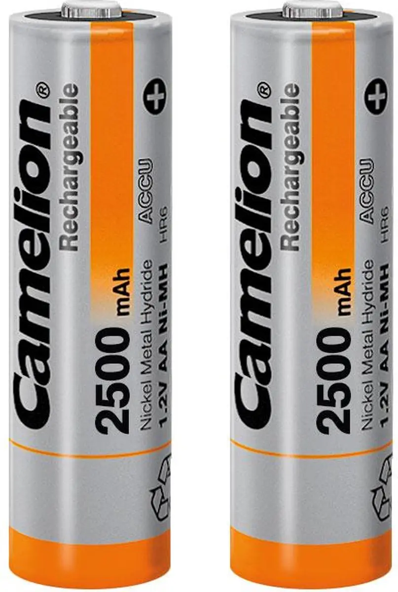 Camelion Mignon AA 2500mAh NiMH Batterijen - 2 Stuks