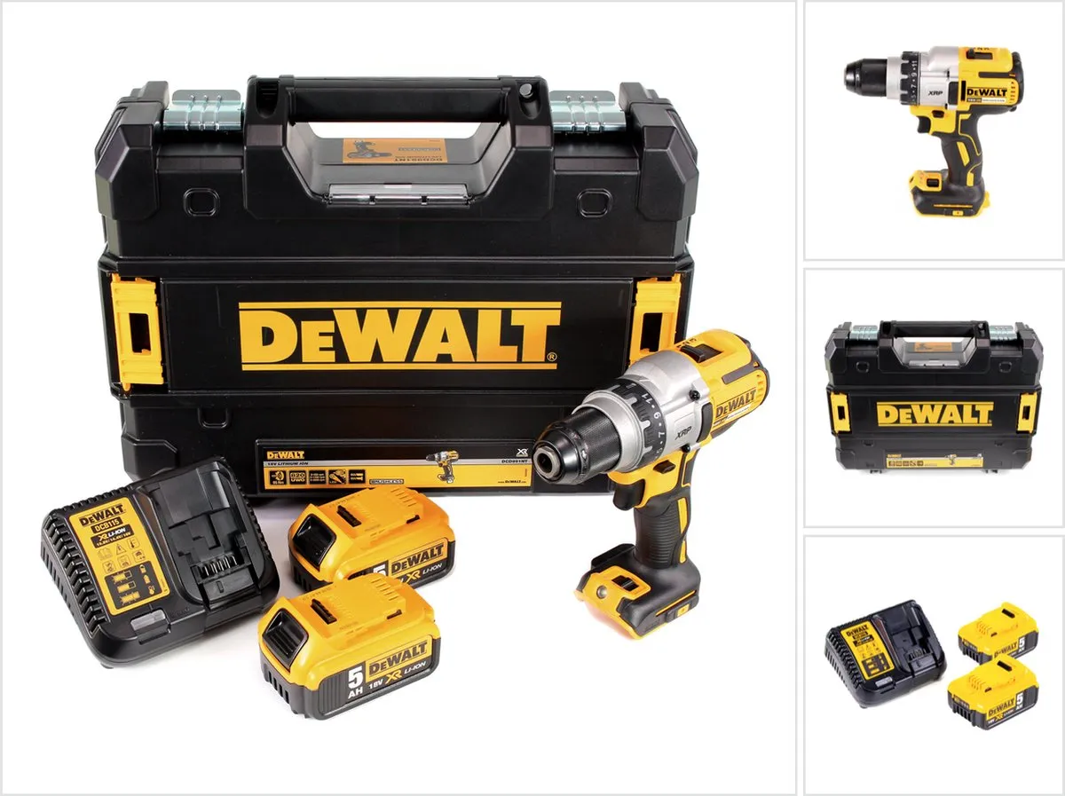 DeWalt DCD991P2 Accu Boormachine - 2x 5.0Ah - Koolborstelloos