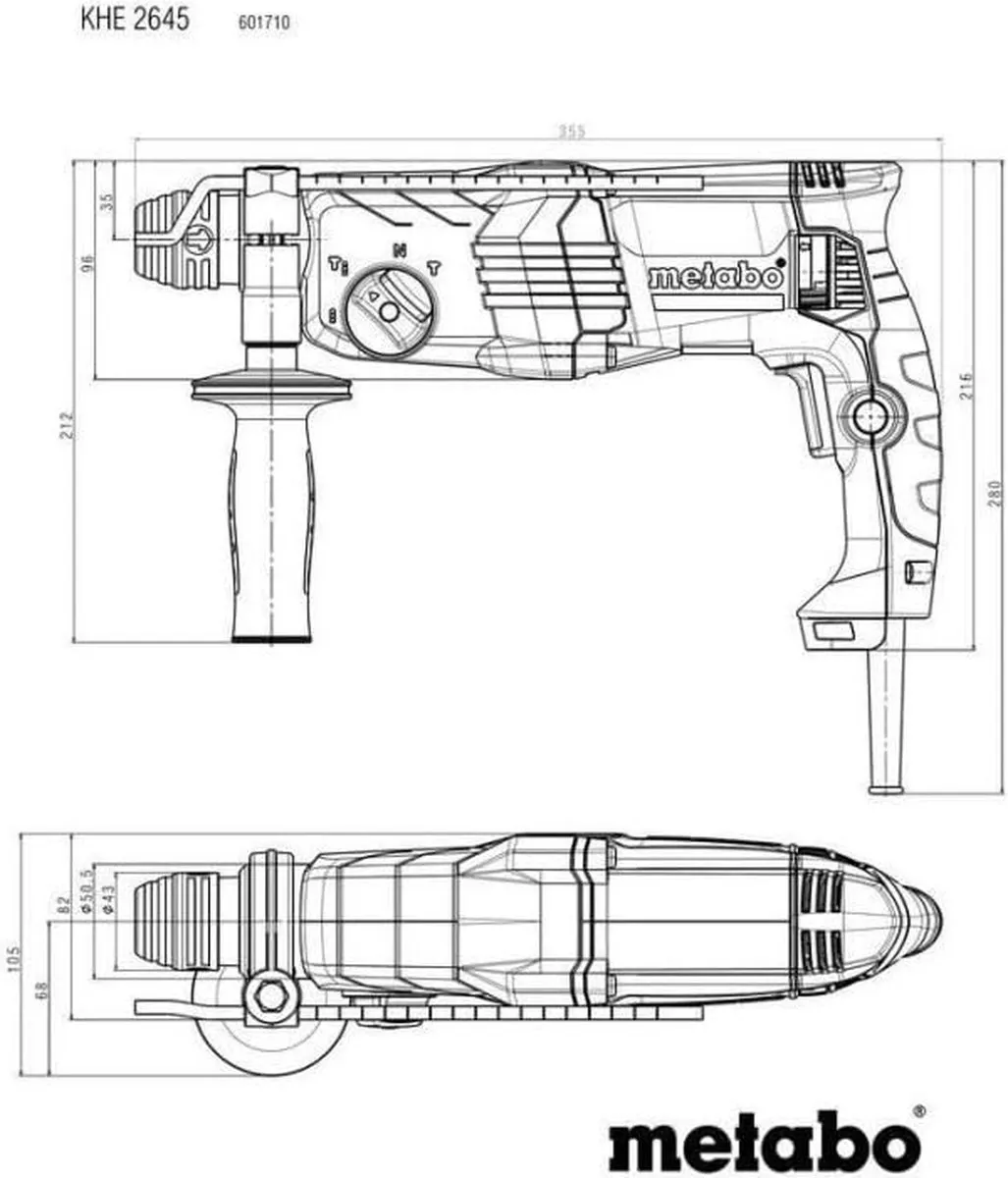 Metabo KHE 2645 Combihamer 850W SDS-Plus