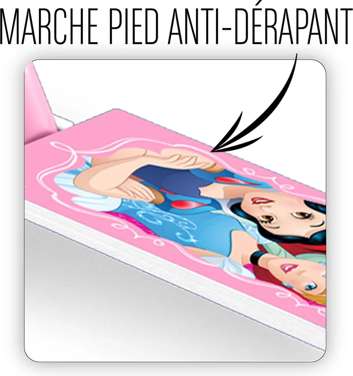 Disney Princess Inklapbare Step Wit & Roze - 2 Wielen 12.5cm - afbeelding 6 van 6