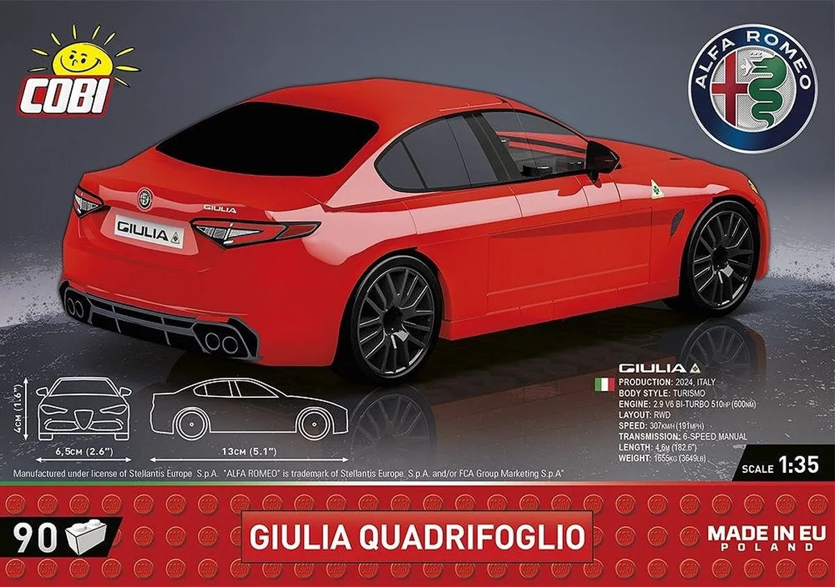 Cobi Giulia Quadrifoglio - 90 Onderdelen - Meerkleurig