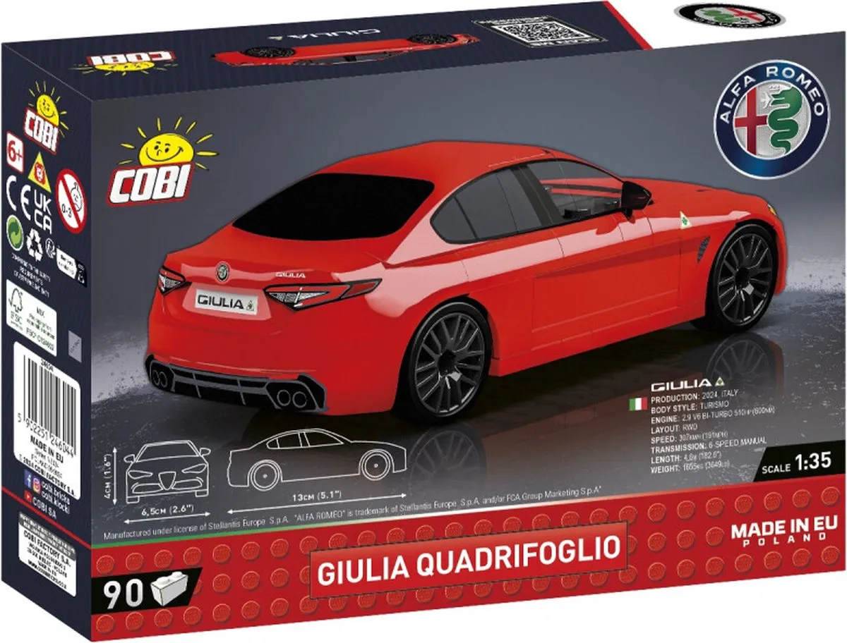Cobi Giulia Quadrifoglio - 90 Onderdelen - Meerkleurig
