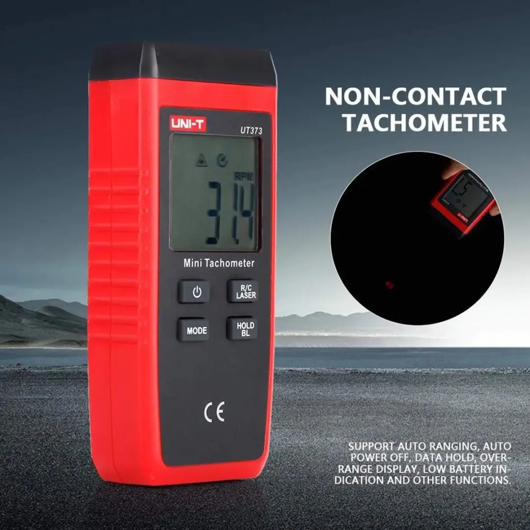 UNI-T UT373 Laser Toerenteller - 2.5–99.999 RPM Transparent - afbeelding 6 van 6