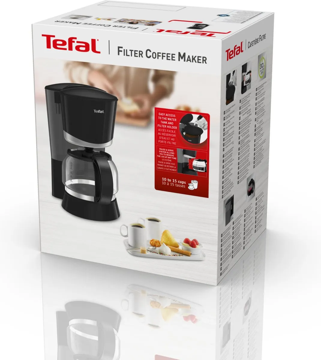 Tefal Vita CM1718 Filterkoffiezetter - 1,25L - 730W - Zwart - afbeelding 6 van 6