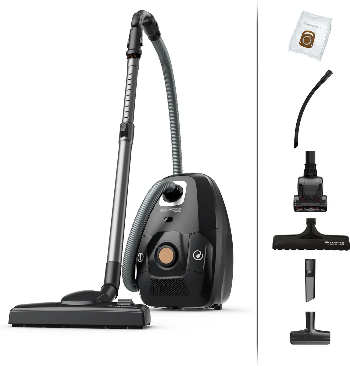 Rowenta Green Force Effitech RO6189 Stofzuiger met zak - 400W - 4,5L - Zwart